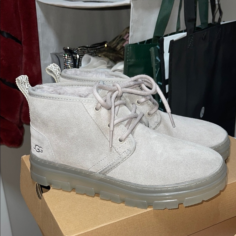 UGG Gray Suede Ankle Boots weather proof